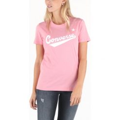 Converse Koszulka Różowy. Różowe koszulki damskie Converse, m, z nadrukiem, z bawełny. Za 102,95 zł.