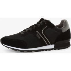 BOSS Athleisure - Tenisówki męskie z dodatkiem skóry – Parkour_Runn_nymx2, czarny. Czarne trampki męskie BOSS Athleisure, bez wzorów, ze skóry, bez zapięcia. Za 749,95 zł.
