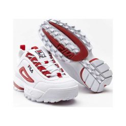Białe Buty Fila Disruptor CB Low WMN. Białe sneakersy damskie Molly.pl, ze skóry. Za 519,00 zł.