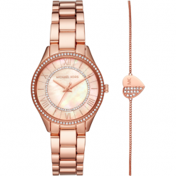 Zegarek MICHAEL KORS - Lauryn Bracelet Set MK4491 Rose Gold/Rose Gold. Różowe zegarki damskie Michael Kors. W wyprzedaży za 899,00 zł.