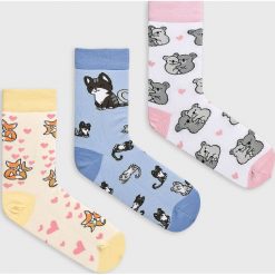 Answear - Skarpetki (3-pack). Szare skarpetki damskie marki ANSWEAR, z elastanu. Za 39,90 zł.