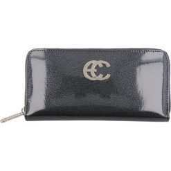 Portfele damskie: Duży Portfel Damski CARRA – PC 26 Crystal Nero Lakier