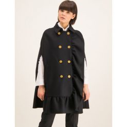 Ponczo Red Valentino SR0CGA30. Czarne płaszcze damskie Red Valentino, bez wzorów, z wełny. W wyprzedaży za 1539,00 zł.