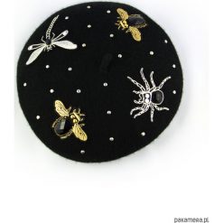Beret Bugs. Czarne czapki damskie marki Pakamera, z wełny. Za 149,00 zł.