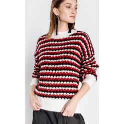 Silvian Heach Domeno Sweter Czerwony Biały. Czerwone bluzy damskie Silvian Heach, xs, w paski, z wełny, bez rękawów, bez kaptura. Za 490,95 zł.