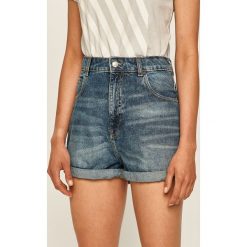 Tally Weijl - Szorty jeansowe. Czarne szorty damskie TALLY WEIJL, bez wzorów, z bawełny, casualowe, z podwyższonym stanem. W wyprzedaży za 69,90 zł.