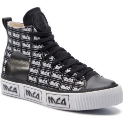 Trampki MCQ ALEXANDER MCQUEEN - Plimsoll Platform Hi 543772 R2554 1070 Black/White. Czarne półbuty męskie McQ Alexander McQueen, bez wzorów, z gumy, bez zapięcia. W wyprzedaży za 489,00 zł.