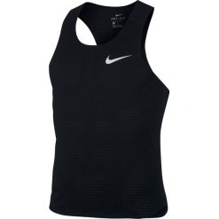 Koszulka Nike VaporKnit London Tank M Czarna. Czarne koszulki męskie Nike, m, bez wzorów, z tkaniny, bez kołnierzyka, bez rękawów, do biegania. Za 199,99 zł.