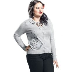 Kardigany damskie: Kubuś Puchatek Pooh Intarsia Kardigan damski odcienie jasnoszarego