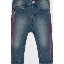 Blukids - Spodnie dziecięce 68-98 cm. Niebieskie spodnie dziewczęce Blukids, bez wzorów, z elastanu, casualowe. W wyprzedaży za 39,90 zł.