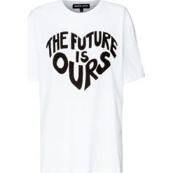 T-shirt MARKUS LUPFER ERIN THE FUTURE IS OURS. Czarne bluzki damskie Markus Lupfer, z nadrukiem, z bawełny, z okrągłym kołnierzem. W wyprzedaży za 244,00 zł.