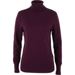 Golfy damskie: Sweter z golfem bonprix czarny bez