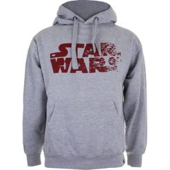 Star Wars bluza męska Rebel Text Logo M szara. Szare bluzy męskie Star Wars, m, z motywem z bajki, retro, z kapturem, bez rękawów, z kapturem. Za 169,00 zł.