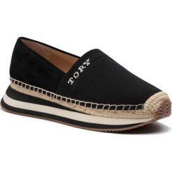 Espadryle TORY BURCH - Daisy Slip 59600 Perfect Black/Perfect Black 004. Czarne espadryle damskie Tory Burch, bez wzorów, ze skóry, bez obcasa. W wyprzedaży za 659,00 zł.