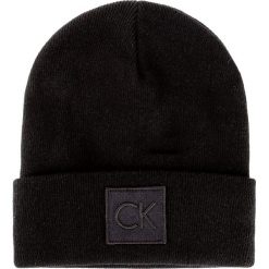 Czapka CALVIN KLEIN - Ck Beanie K50K503209 001. Czarne czapki damskie marki Calvin Klein, z materiału. W wyprzedaży za 169,00 zł.
