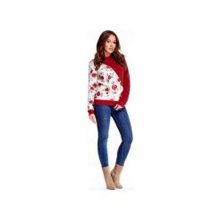 Wzorzysta bawełniana bluza. Czerwone bluzy damskie Bird, s, bez wzorów, z bawełny, bez rękawów, bez kaptura. Za 430,00 zł.