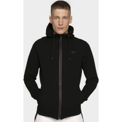 Bluza męska BLM201 - głęboka czerń. Bluzy męskie s, bez wzorów, z dzianiny, z kapturem, bez rękawów, z kapturem. W wyprzedaży za 149,99 zł.