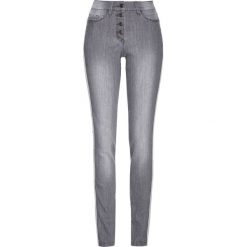Dżinsy z ozdobnymi paskami bonprix szary denim. Szare boyfriendy damskie bonprix. Za 109,99 zł.