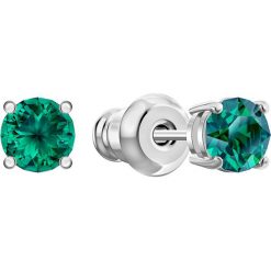 Swarovski - Kolczyki Attract. Szare kolczyki damskie Swarovski, z kryształem, metalowe. W wyprzedaży za 129,90 zł.