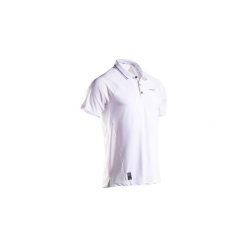Koszulka Polo Do Tenisa Tpo 500 Dry Męska. Białe koszulki męskie ARTENGO, m, bez wzorów, z elastanu, sportowe, polo, bez rękawów. Za 49,99 zł.