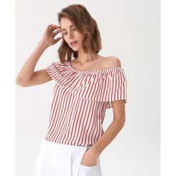 Bluzka hiszpanka - Paski. Szare bluzki damskie House, s, w paski, bez kołnierzyka, bez rękawów. Za 45,99 zł.