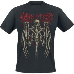 Ministry Mic Skeleton T-Shirt czarny. Czarne koszulki męskie Ministry, l, bez wzorów, bez kołnierzyka. Za 74,90 zł.