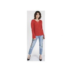 Sweter w stylu boho, SWE117 koral MKM. Czerwone swetry klasyczne damskie Mkm swetry, l, z dzianiny. Za 113,00 zł.
