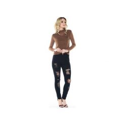Spodnie jeans czarne Oceane. Czarne spodnie damskie Kelly couronne, l, bez wzorów, z jeansu. Za 159,00 zł.