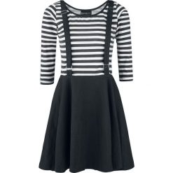 Rockabella Kadia Dress Sukienka czarny/biały. Białe sukienki Rockabella, xl, z okrągłym kołnierzem. Za 184,90 zł.