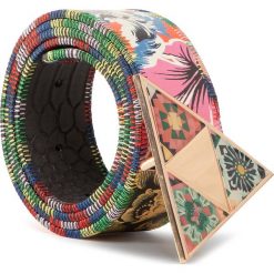 Pasek Damski DESIGUAL - 20SARP09 3052. Czarne paski damskie Desigual, w paski, ze skóry ekologicznej. Za 149,00 zł.