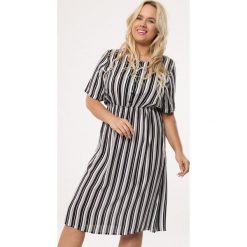 Czarna Sukienka Quartz. Czarne sukienki damskie Born2be, xl, w paski, klasyczne, z okrągłym kołnierzem, krótkie, mini. Za 69,99 zł.