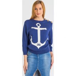 SWETER Elisabetta Franchi. Swetry damskie Elisabetta Franchi, bez wzorów, biznesowe, bez rękawów, bez kaptura. W wyprzedaży za 707,40 zł.