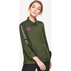 Koszule wiązane damskie: Koszula z taśmami - Khaki