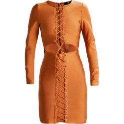 Sukienki: Missguided PREMIUM BANDAGE LACE UP Sukienka koktajlowa rust