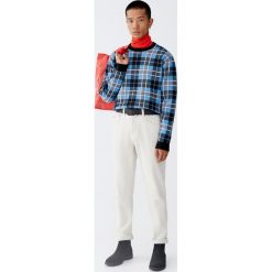 Sweter w kratkę. Zielone swetry męskie marki Pull&Bear, m, w kratkę, bez kołnierzyka, bez kaptura. Za 109,00 zł.