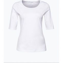 T-shirty damskie: BOSS – T-shirt damski z jedwabną lamówką – Emmsi, czarny
