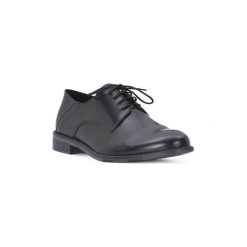 Derby Exton SOFT NERO. Czarne półbuty męskie marki Exton, bez wzorów, bez zapięcia. Za 432,90 zł.