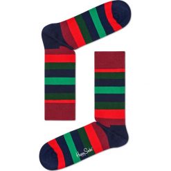 Happy Socks - Skarpetki Stripe. Czarne skarpetki damskie marki Happy Socks, z bawełny. Za 39,90 zł.