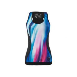 TOP EXCLUSIVE SHAPE BLUE WAVE. Niebieskie topy sportowe damskie marki Feelj!, l, z nadrukiem, z dzianiny. Za 159,00 zł.