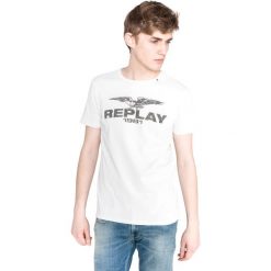 Replay Koszulka Biały. Białe podkoszulki męskie Replay, m, z nadrukiem, z bawełny, bez kołnierzyka, krótkie. Za 188,95 zł.