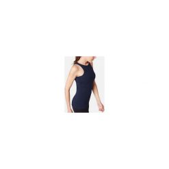 Top z wszytym stanikiem Gym & Pilates 900 damski. Czarne topy damskie NYAMBA, xs, bez wzorów, z elastanu, bez kołnierzyka. Za 74,99 zł.