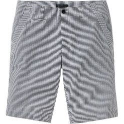 Bermudy chino z kory bonprix czarno-biały w paski. Czarne spodenki i szorty męskie bonprix, m, w paski. Za 89,99 zł.