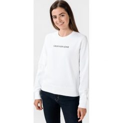 Calvin Klein Bluza Biały. Białe bluzy damskie Calvin Klein, s, z nadrukiem, z bawełny, bez rękawów, bez kaptura. Za 445,95 zł.