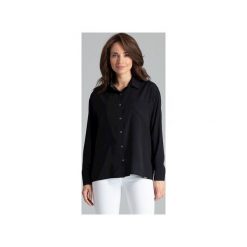 Koszula L059 Czarny. Czarne koszule damskie Lenitif, xl, klasyczne. Za 139,00 zł.