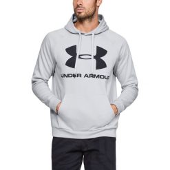 Under Armour Rival Bluza Szary. Szare bluzy męskie Under Armour, xs, bez wzorów, z bawełny, bez kołnierzyka, bez rękawów, bez kaptura. Za 274,95 zł.