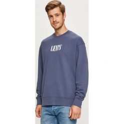 Levi's - Bluza. Niebieskie bluzy męskie Levi's®, s, z nadrukiem, z bawełny, z okrągłym kołnierzem, bez rękawów, bez kaptura. W wyprzedaży za 279,90 zł.