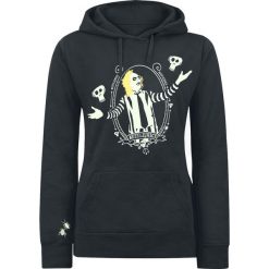 Beetlejuice Character Bluza z kapturem damska czarny. Czarne bluzy z kapturem damskie marki Beetlejuice, m, z aplikacjami, z materiału. Za 184,90 zł.