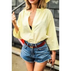 Damska bluzka LEGORA YELLOW. Żółte bluzki damskie Damska bluzka LEGORA YELLOW, s, bez wzorów, bez kołnierzyka, bez rękawów. W wyprzedaży za 49,00 zł.