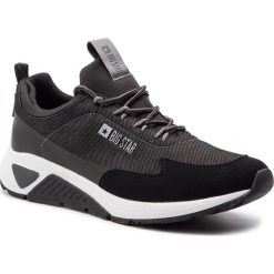 Sneakersy BIG STAR - DD174095 Black. Czarne sneakersy męskie BIG STAR, na co dzień, bez wzorów, ze skóry ekologicznej, klasyczne, bez zapięcia. W wyprzedaży za 149,00 zł.