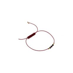 Bransoletka Spinel Sznurek złoto. Czerwone bransoletki damskie Brazi druse jewelry, z nylonu, z spinelem, złote. Za 70,00 zł.